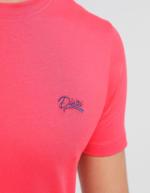 Red Diesel UK Basic Scott O Neck Tee Poinsettia