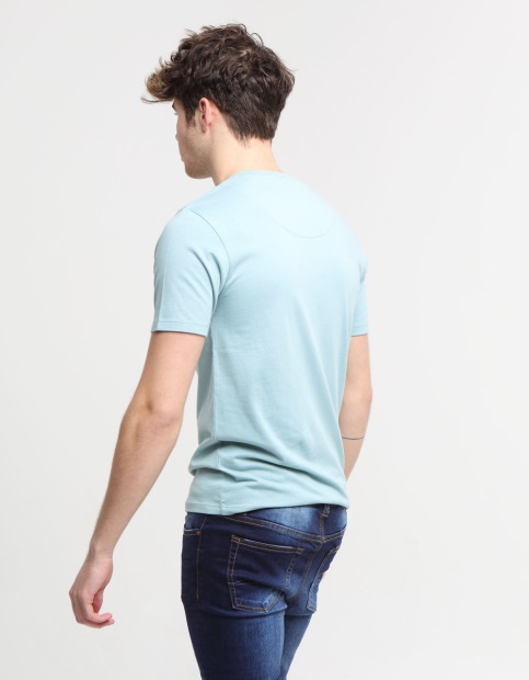 Diesel UK Basic Scott V Neck Tee Aegean Sea Blue