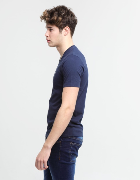 Diesel UK Basic Scott V Neck Tee Navy Iris