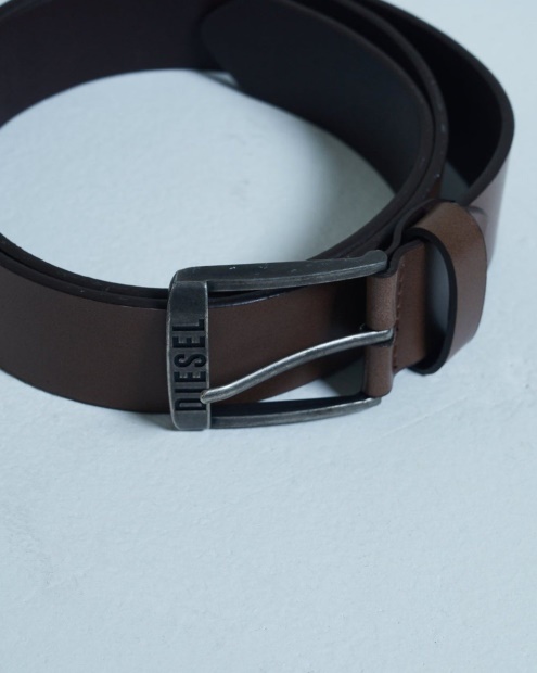 Diesel UK Gunner Belt Brown