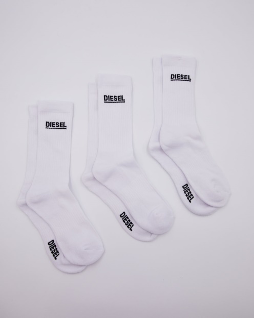 Paulie 3 Pack Sports Socks Diesel UK White