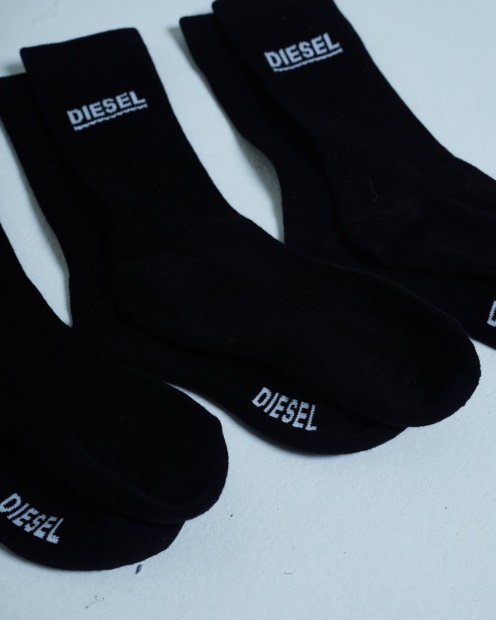 Diesel UK Paulie 3 Pack Sports Socks Black