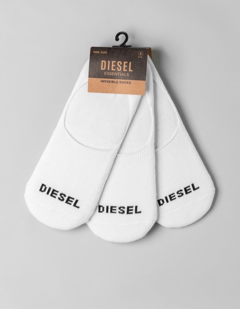 White Jimmy Invisible Socks Diesel UK
