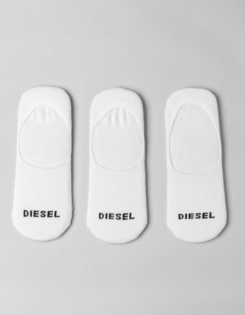 White Jimmy Invisible Socks Diesel UK