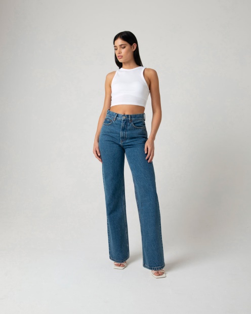 Diesel UK Cara Wide Leg Dark Blue