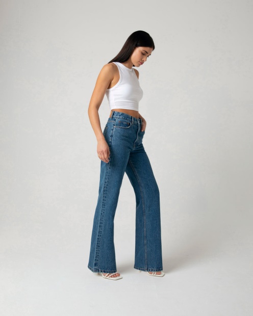 Diesel UK Cara Wide Leg Dark Blue