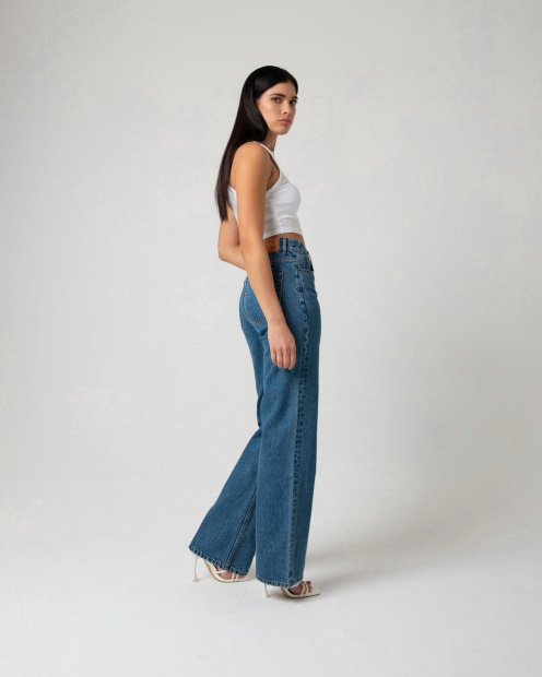 Diesel UK Cara Wide Leg Dark Blue