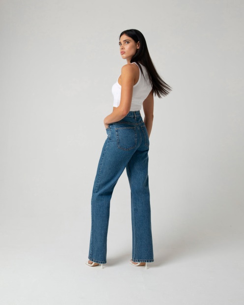 Diesel UK Cara Wide Leg Dark Blue