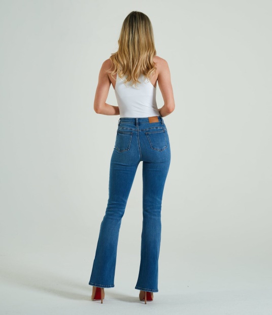 Gina High Rise Bootleg Laundry Blue Diesel UK