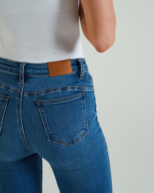 Gina High Rise Bootleg Laundry Blue Diesel UK