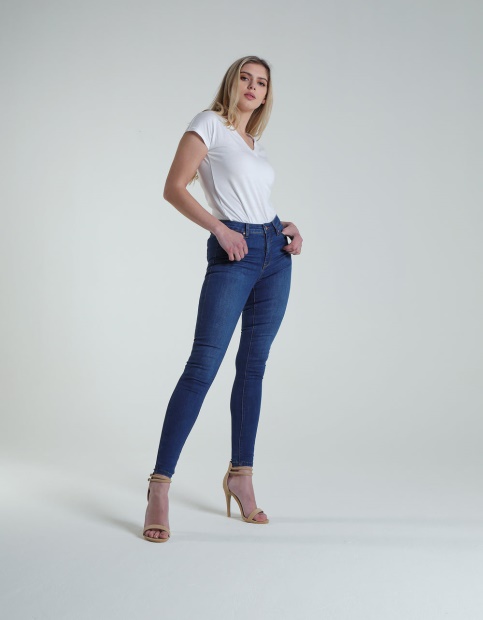 Kayla Mid Rise Skinny Medium Blue Diesel UK