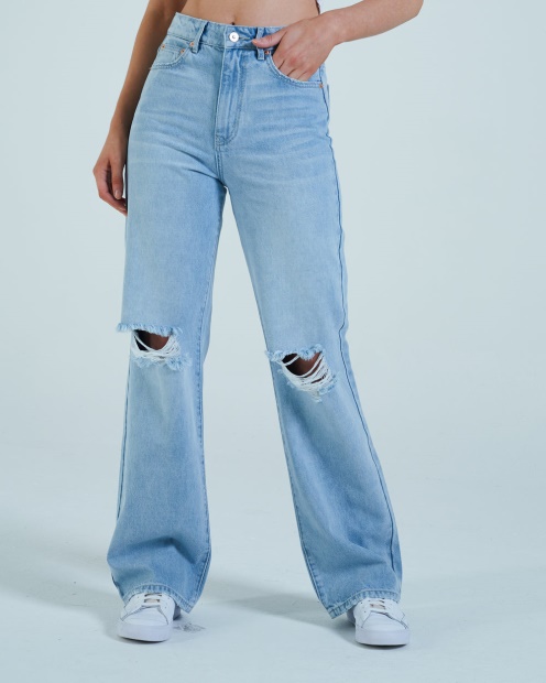 Diesel UK Cara Wide Leg Sky Blue