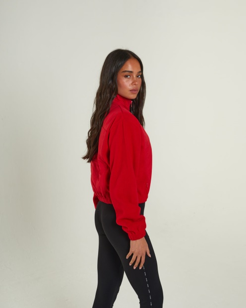 Jacklyn Fleece Half Zip Tango Red Diesel UK