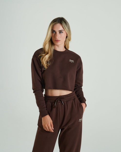 Diesel UK True Cropped Sweater Deep Coco Brown