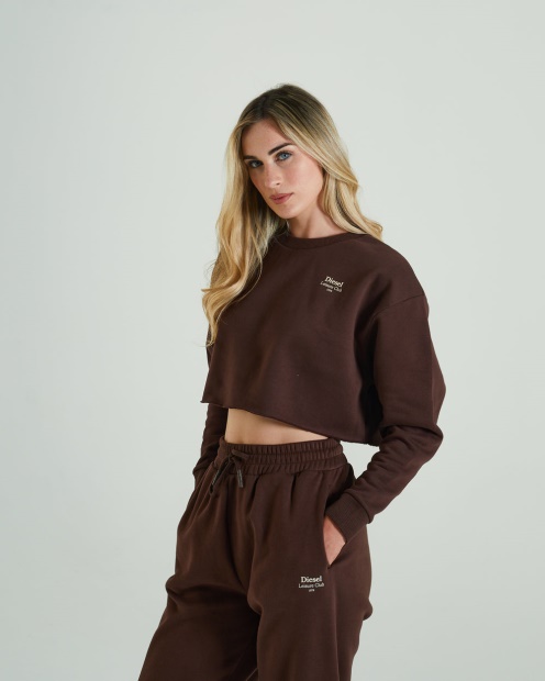 Diesel UK True Cropped Sweater Deep Coco Brown