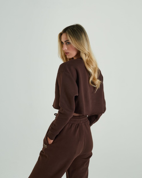 Diesel UK True Cropped Sweater Deep Coco Brown