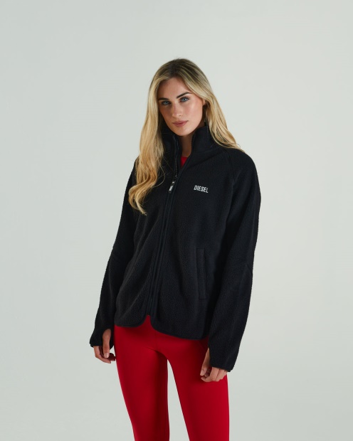 Nikki Fleece Zipper Diesel UK Black
