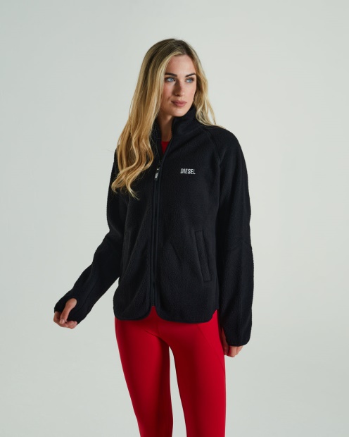 Nikki Fleece Zipper Diesel UK Black