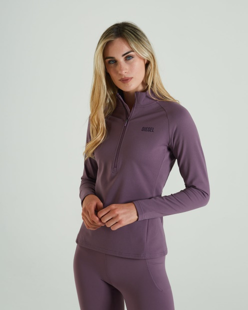 Purple Diesel UK Unwind Half Zip Heather Purple
