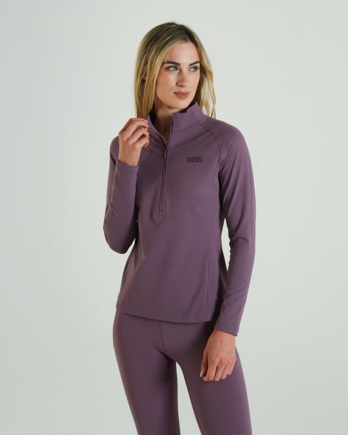 Purple Diesel UK Unwind Half Zip Heather Purple