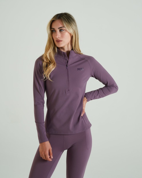 Purple Diesel UK Unwind Half Zip Heather Purple