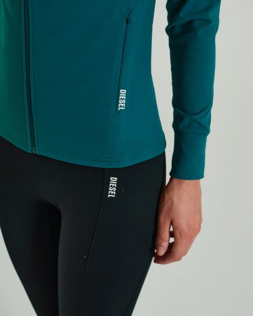 Diesel UK Empower Zipper Teal Green Green