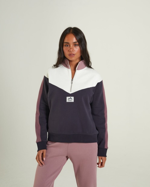 Purple Hayden Half Zip Multi-Purple Diesel UK