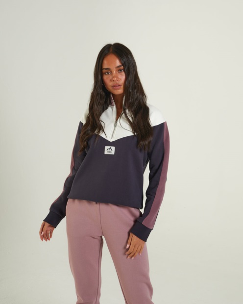 Purple Hayden Half Zip Multi-Purple Diesel UK