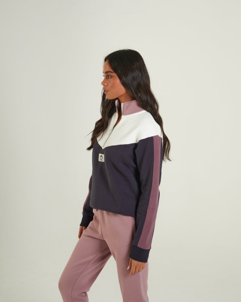 Purple Hayden Half Zip Multi-Purple Diesel UK