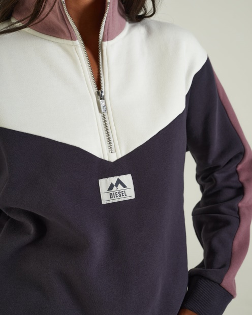 Purple Hayden Half Zip Multi-Purple Diesel UK