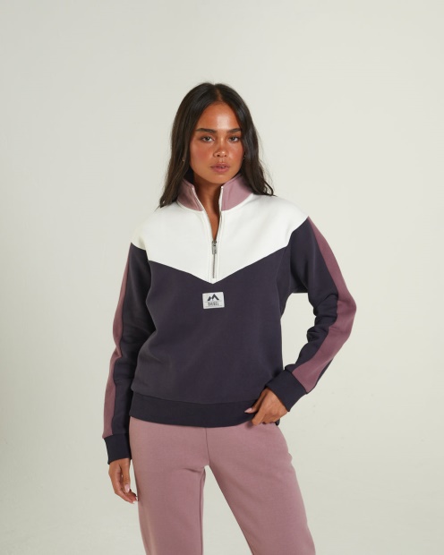 Purple Hayden Half Zip Multi-Purple Diesel UK