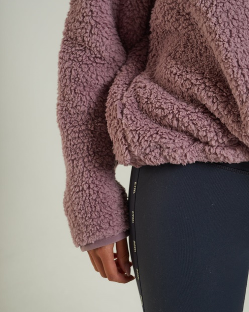 Kylie Fleece Half Zip Rosy Purple Diesel UK Pink