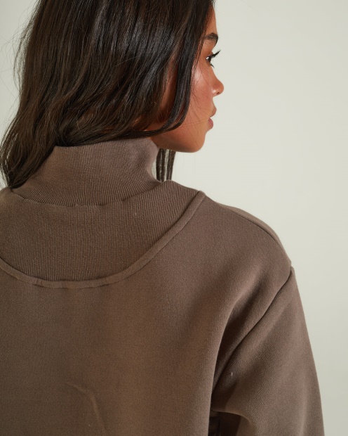 Brown Diesel UK Angel Half Zip Taupe