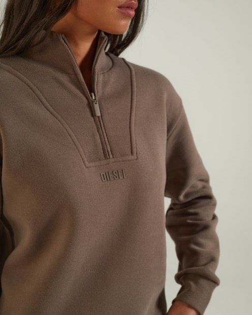 Brown Diesel UK Angel Half Zip Taupe