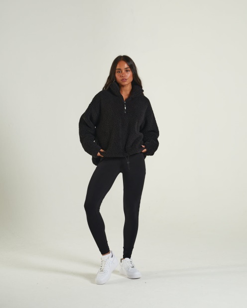 Diesel UK Kylie Fleece Half Zip Black