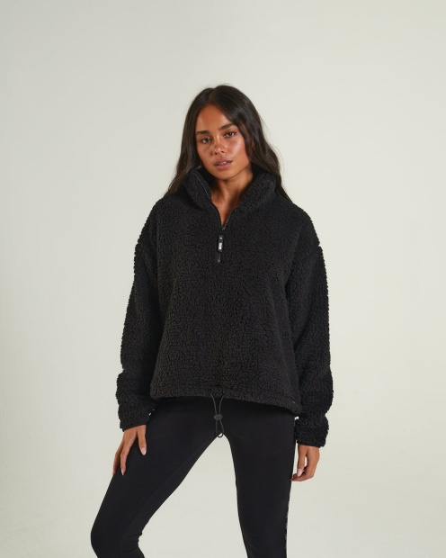 Diesel UK Kylie Fleece Half Zip Black