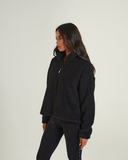 Diesel UK Kylie Fleece Half Zip Black