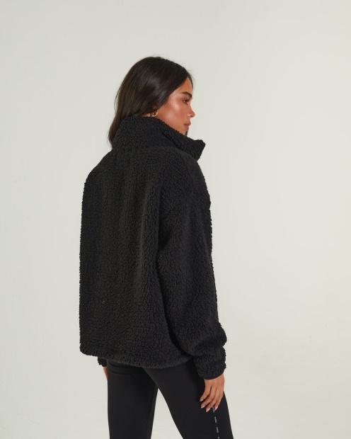 Diesel UK Kylie Fleece Half Zip Black