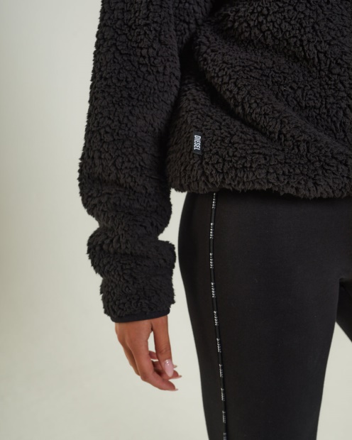 Diesel UK Kylie Fleece Half Zip Black