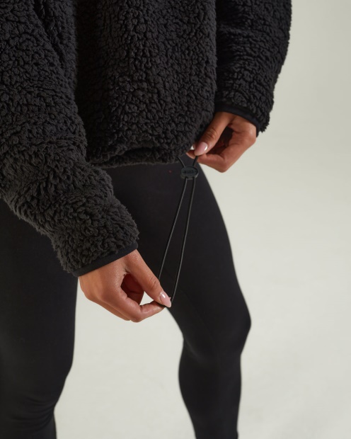 Diesel UK Kylie Fleece Half Zip Black