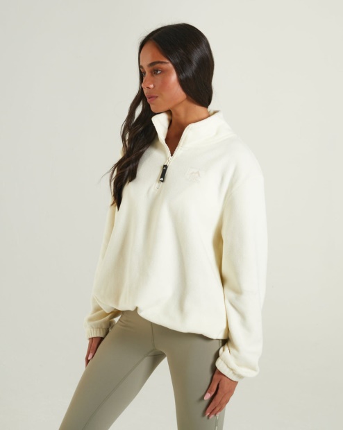 Harley Fleece Half Zip Cream Diesel UK Ivory