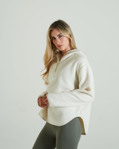 Bora Fleece Hood Golden Ivory Diesel UK Ivory
