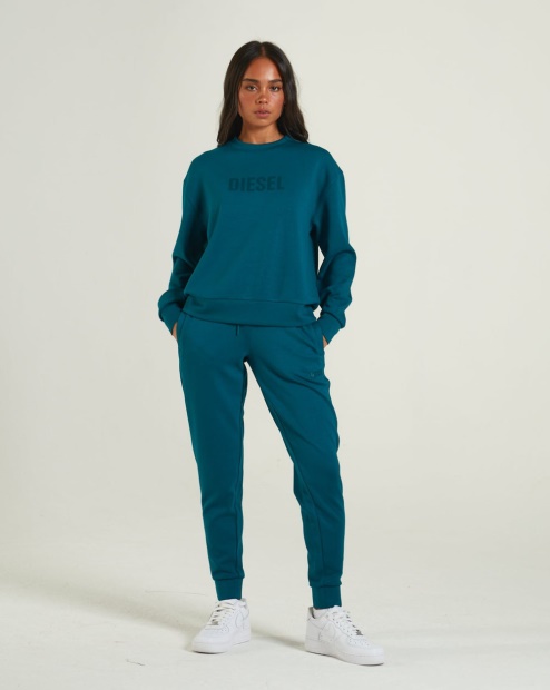 Green Rue Sweater Teal Green Diesel UK