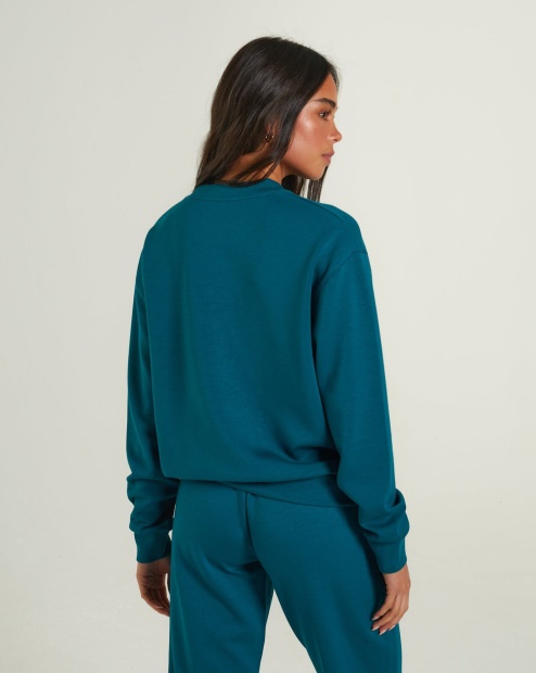 Green Rue Sweater Teal Green Diesel UK
