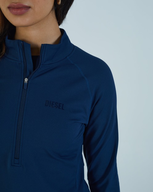Diesel UK Thea Half Zipper Peacock Navy
