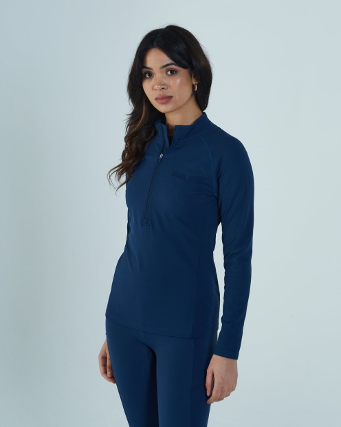 Diesel UK Thea Half Zipper Peacock Navy