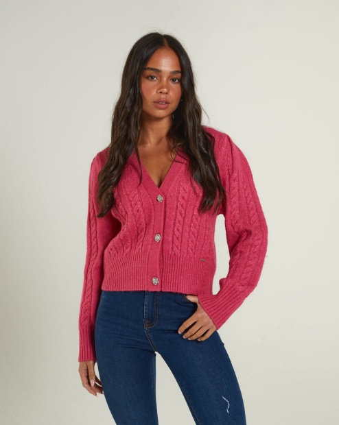 Pink Abra Cardigan Flirty Fuchsia Diesel UK