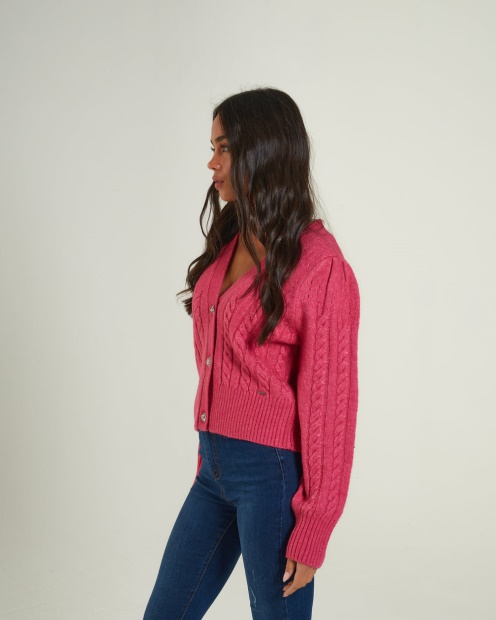 Pink Abra Cardigan Flirty Fuchsia Diesel UK