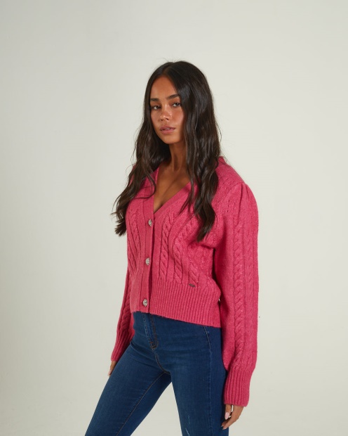 Pink Abra Cardigan Flirty Fuchsia Diesel UK