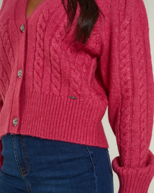 Pink Abra Cardigan Flirty Fuchsia Diesel UK